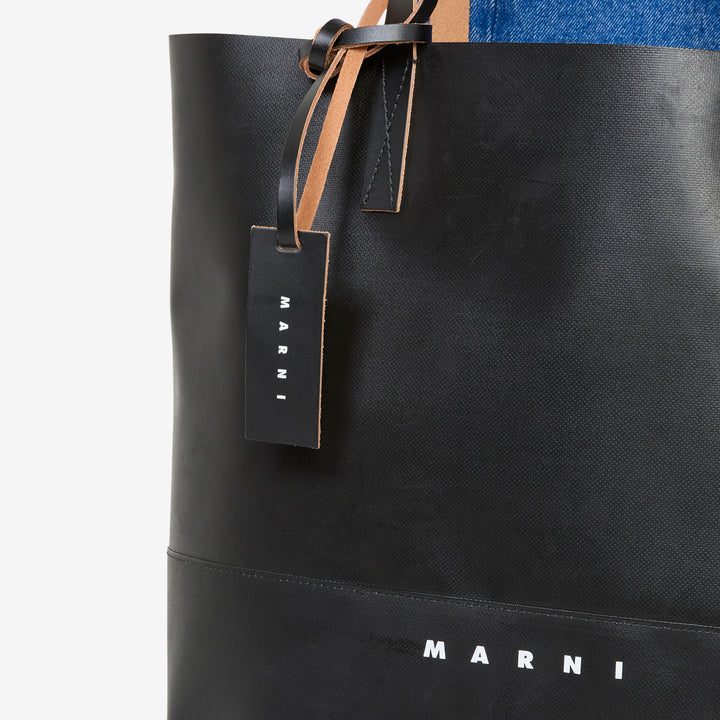 Marni Tag Open Shopper Black