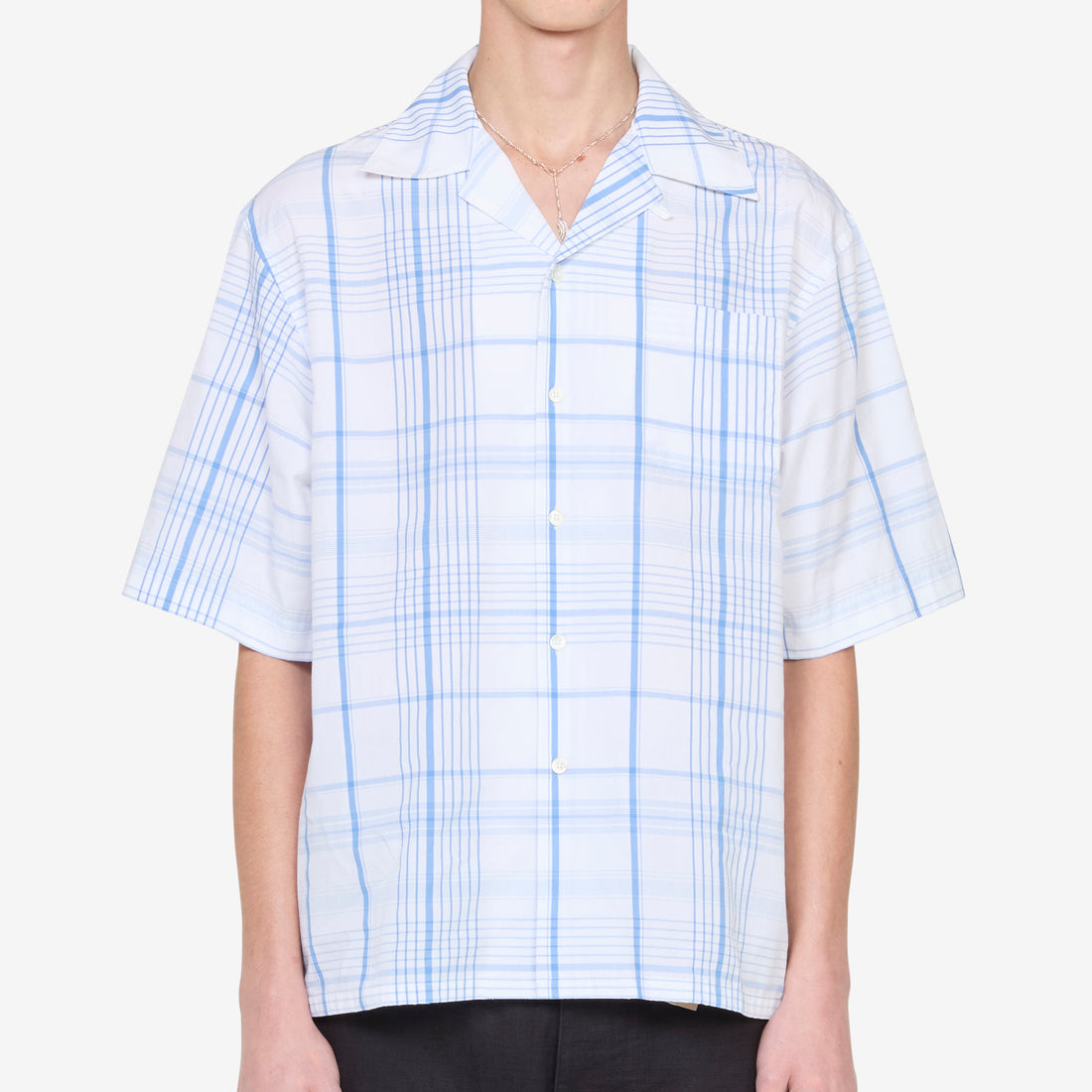 Checkered Bowling Shirt Lilly White Shirts