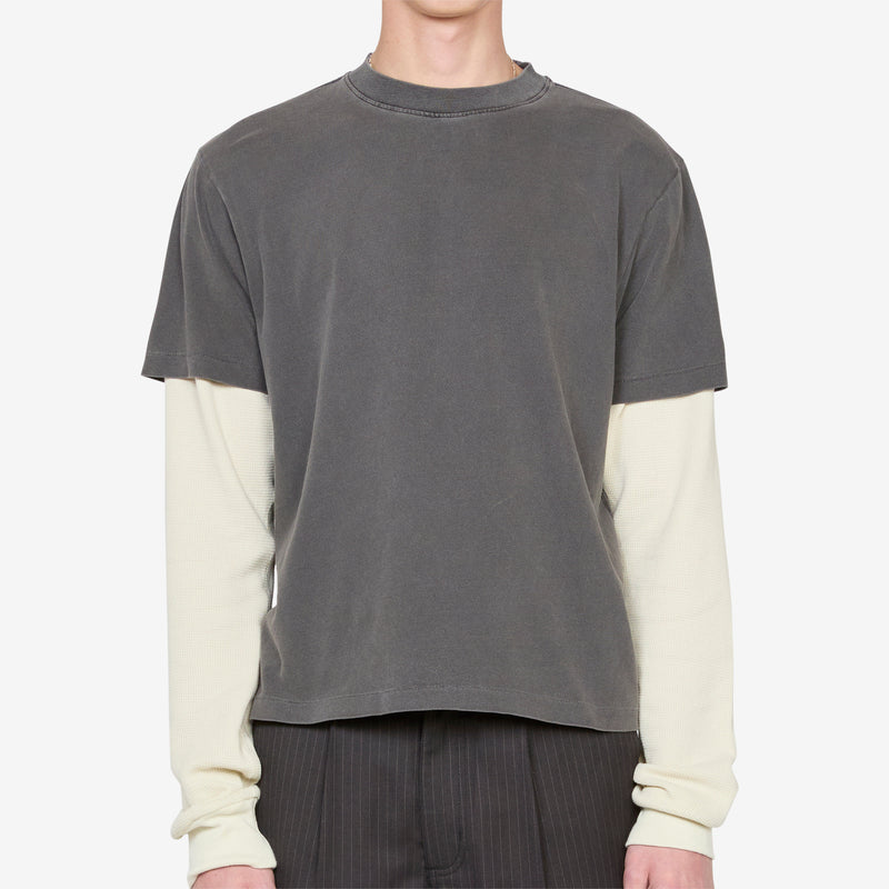 Tide Double T-Shirt Charcoal | Bone Tees