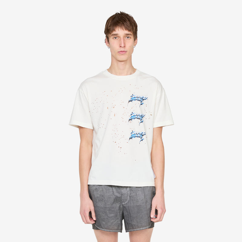 MothTech™ Liquid Metal T-Shirt Off-White Tees