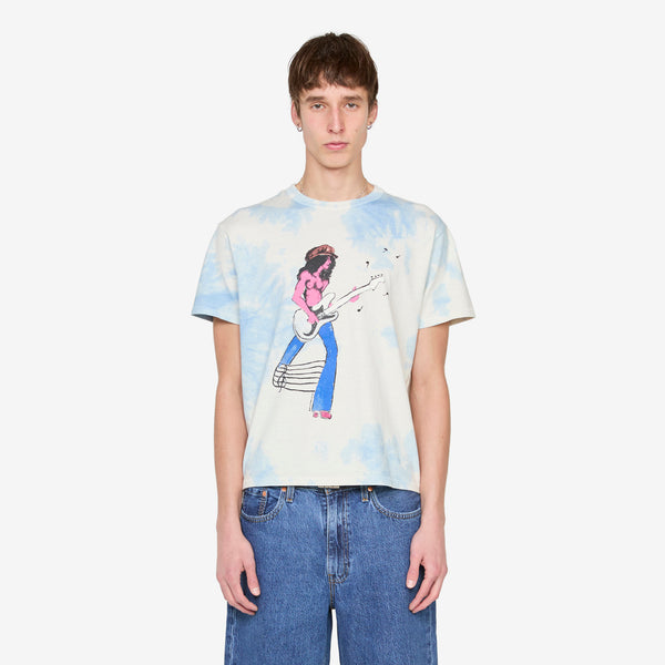 Rocker T-Shirt  White Blue Tees