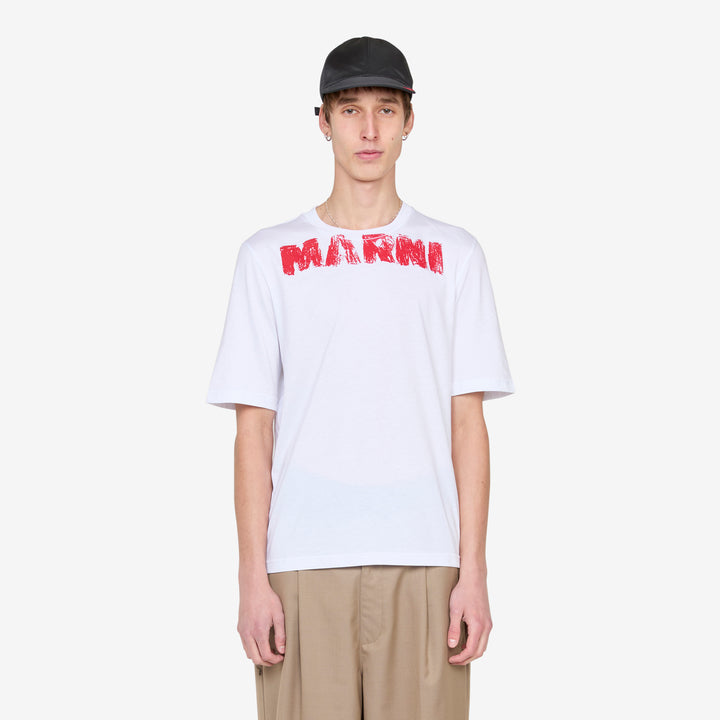 Marni Monolith T-Shirt Lily White Front