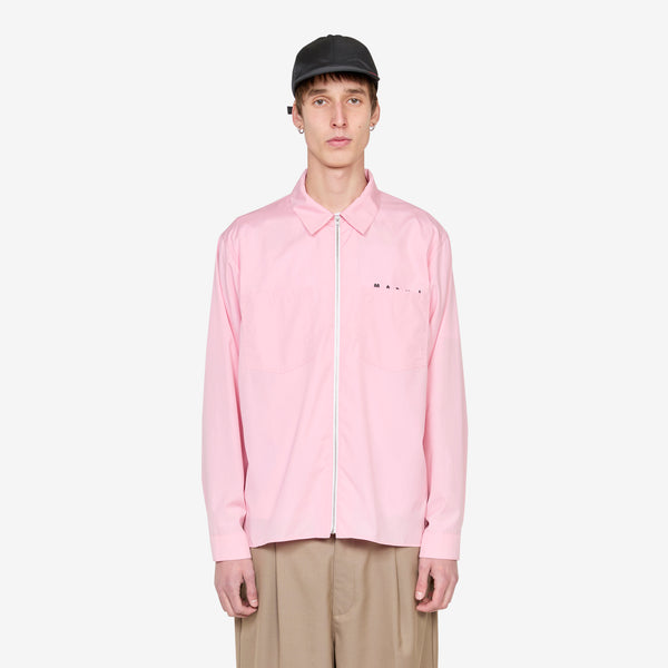 Hidden Logo Zip Shirt Peony Shirts