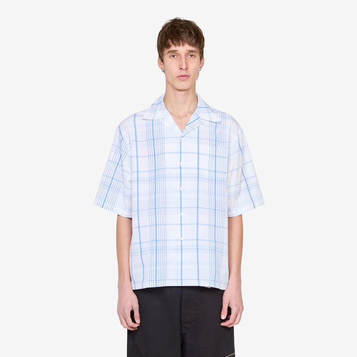Checkered Bowling Shirt Lilly White Front