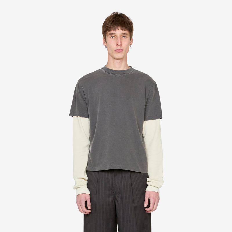 Tide Double T-Shirt Charcoal | Bone Tees