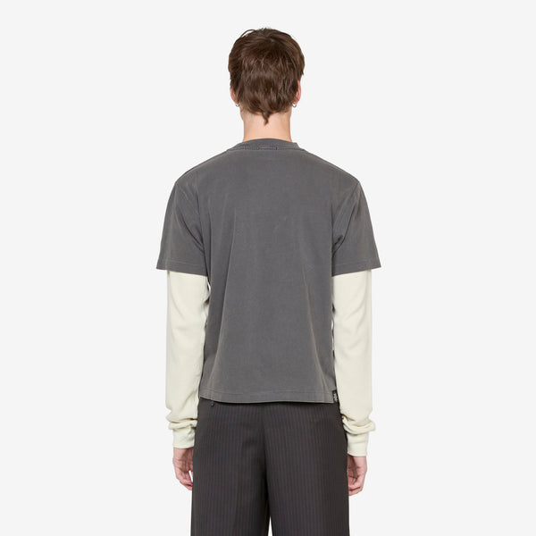 Tide Double T-Shirt Charcoal | Bone Tees