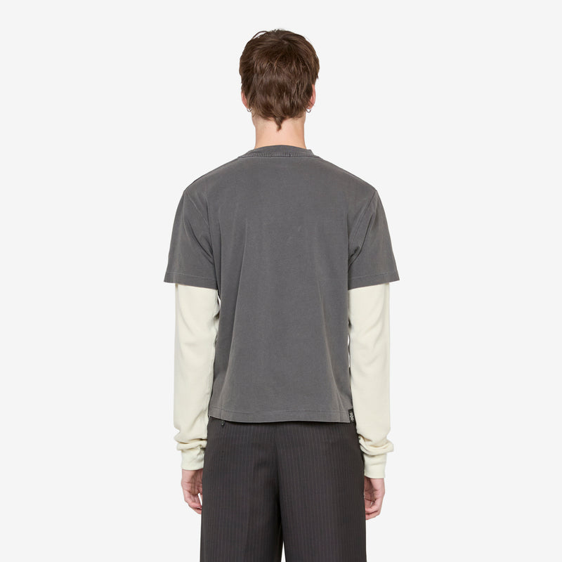 Tide Double T-Shirt Charcoal | Bone Tees