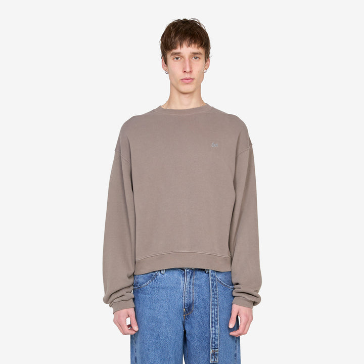 ERL Script Crewneck Sweater Taupe Front