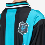 BOTTER x Reverse Soccer T-Shirt Striped Navy | Aqua Blue