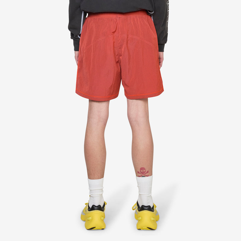 Long Beach Nylon Short Semi Lucid Red Shorts