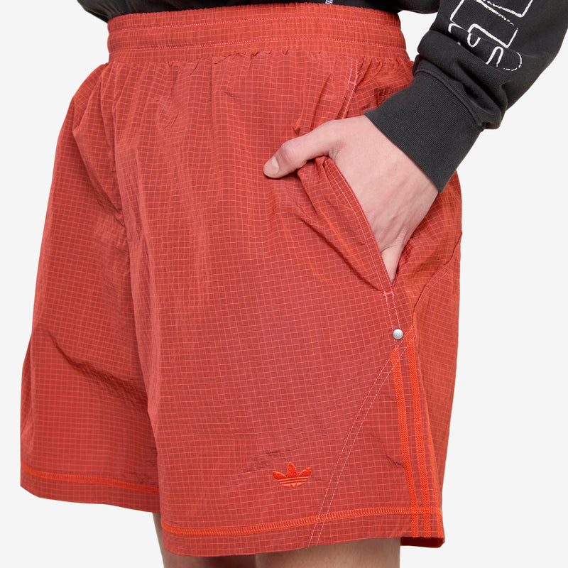 Long Beach Nylon Short Semi Lucid Red Shorts