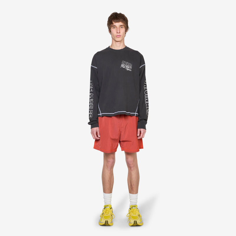 Long Beach Nylon Short Semi Lucid Red Shorts
