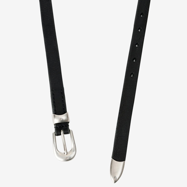 2cm Belt Black Leather
