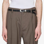 2cm Belt Black Leather