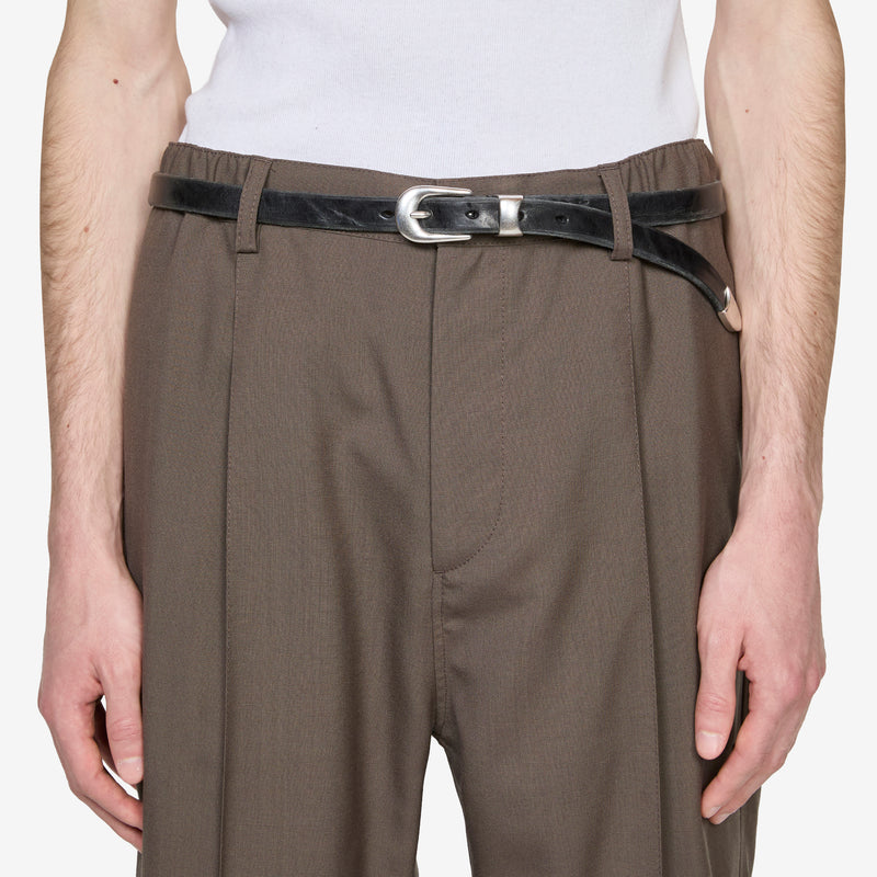 小物 Our Legacy BELT 2CM / BLACK LEATHER 2cm Belt in Black Leather – SVRN