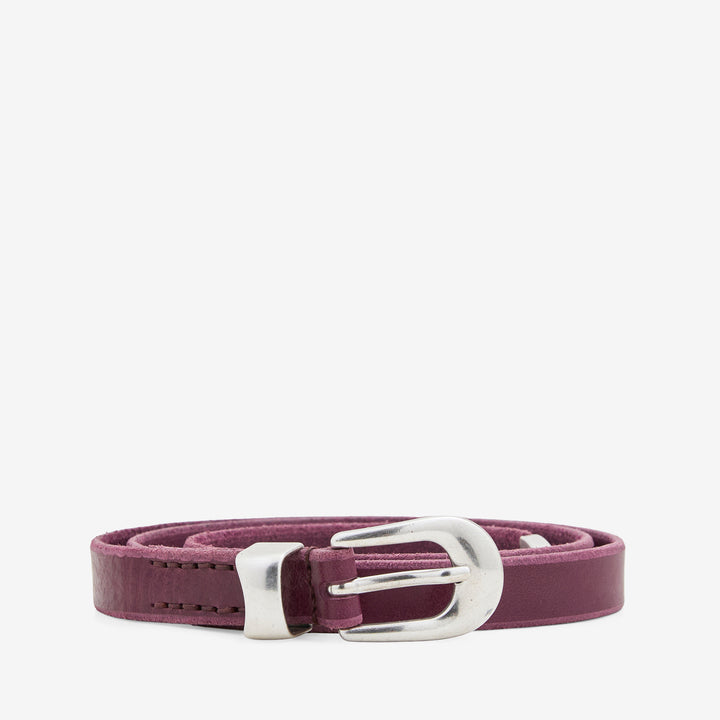 2cm Belt Shadow Berry Leather Front