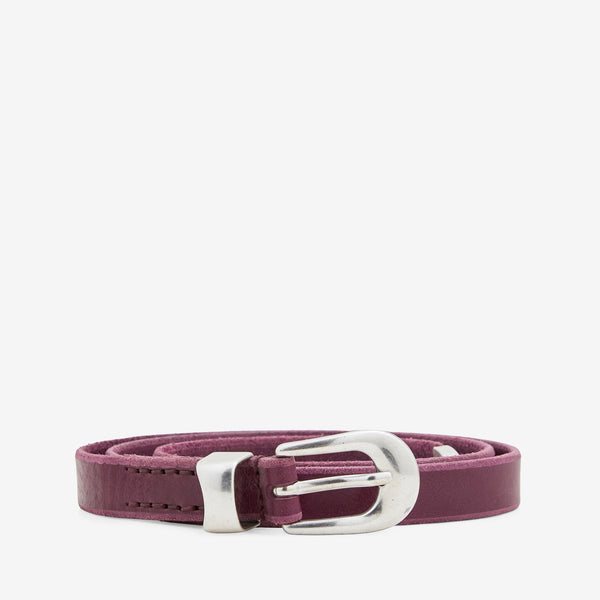 2cm Belt Shadow Berry Leather – Above The Clouds