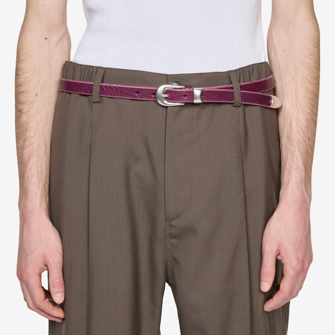 2cm Belt Shadow Berry Leather Accessories