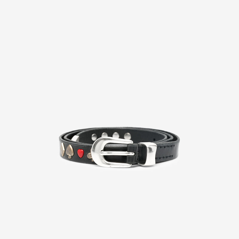OUR LEGACY 2 CM BELT BLACK LEATHER 90（2cm Card Deck Belt