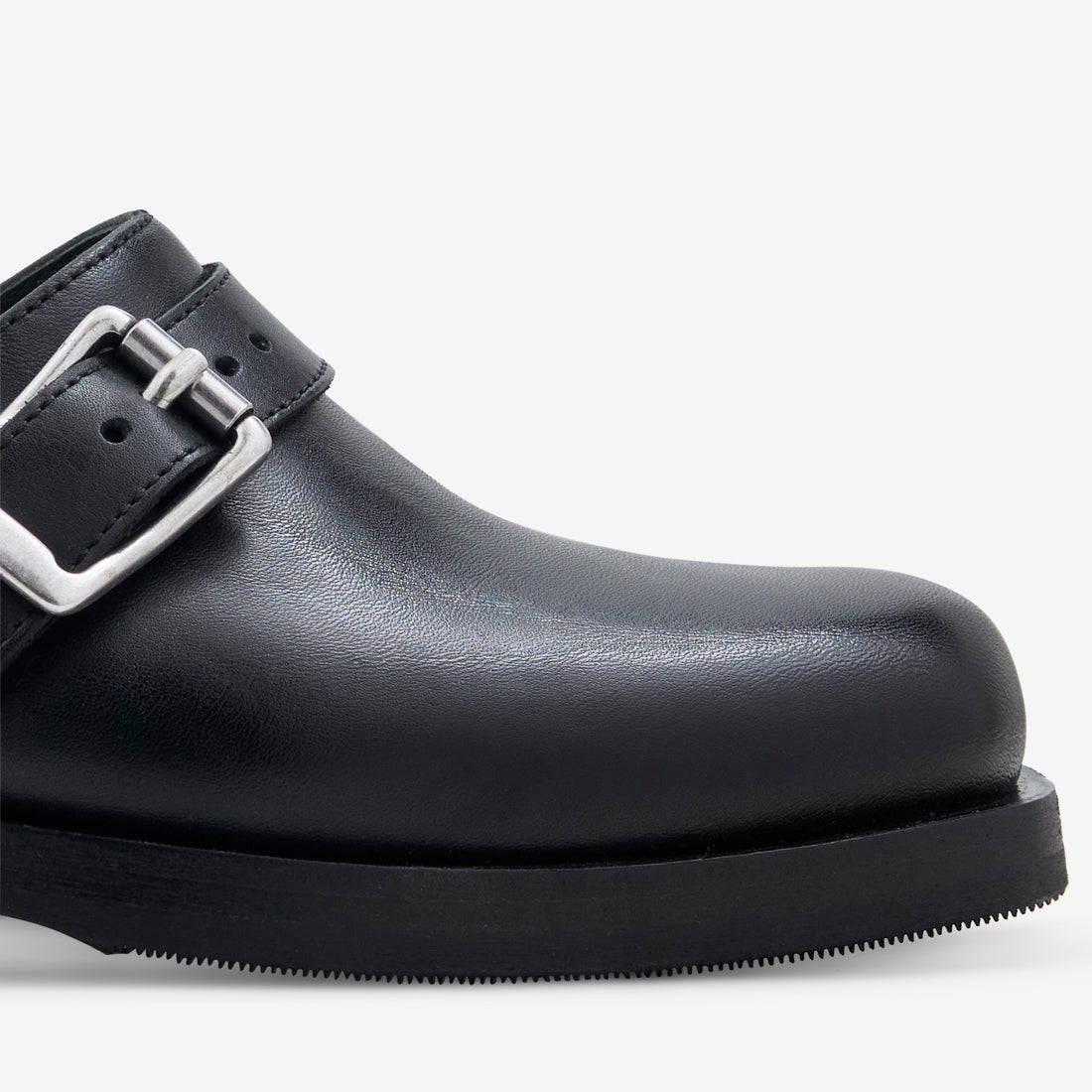 Camion Mule Black Leather Footwear