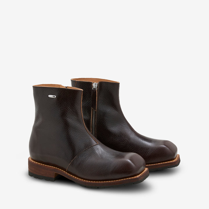 Engine Boot Deep Americano Leather Front