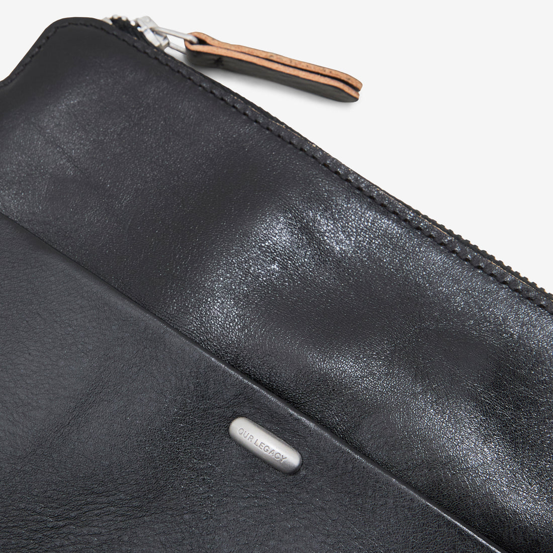 Supporter Organizer True Dye Black Leather Bags