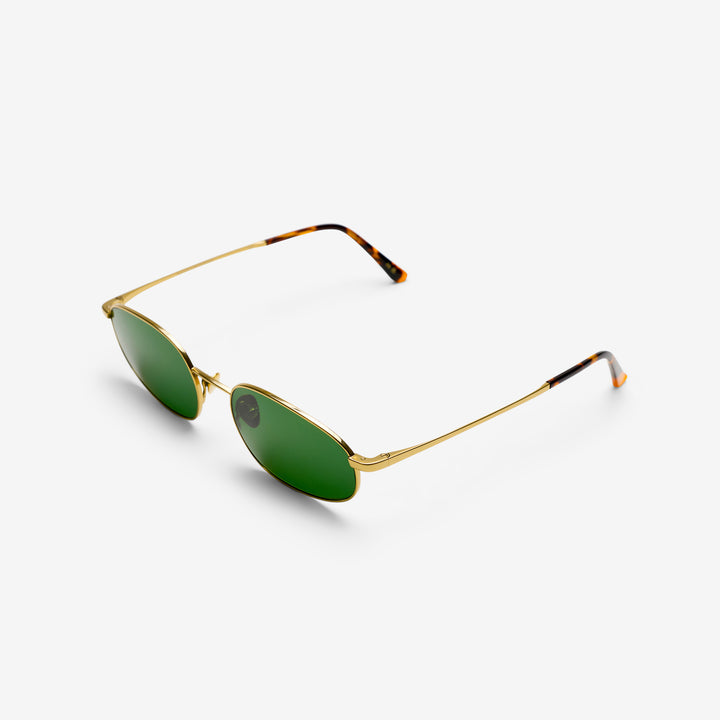 Otto Gold | Green Solid Lens