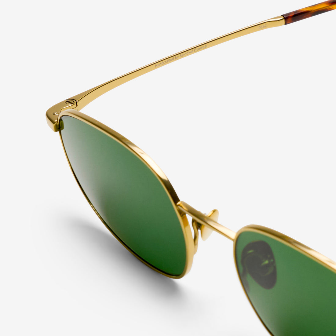 Otto Gold | Green Solid Lens Eyewear