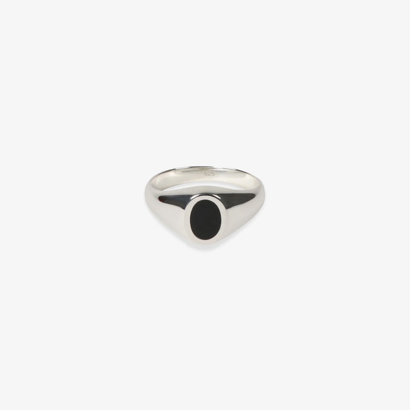 Enamel Oval Signet Silver Jewellery