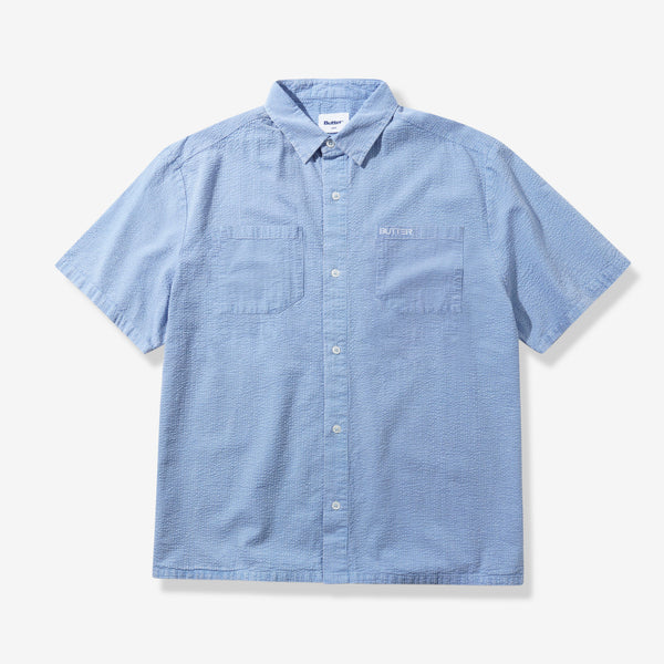 Overdye Seersucker Shirt Blue Shirts