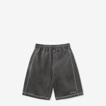 Overlock Stitch Fleece Shorts Washed Black
