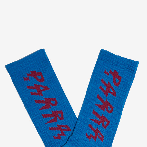 Shocker Logo Crew Socks Greek Blue