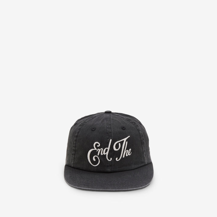 End The 6 Panel Hat Black Front