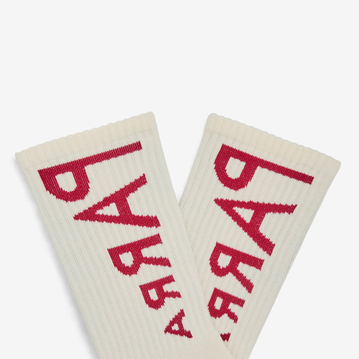 Reversed Flag Logo Crew Socks Off White