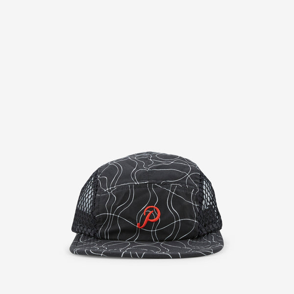 Trees In Wind Mesh Volley Hat Black