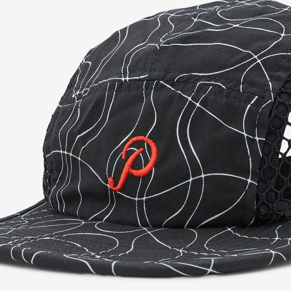 Trees In Wind Mesh Volley Hat Black
