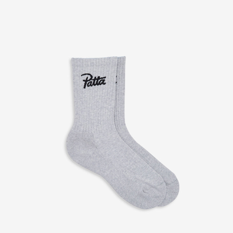 Script Logo Sports Sock Melange Grey Accessories