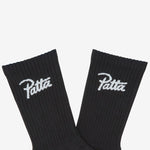 Script Logo Sport Socks Black