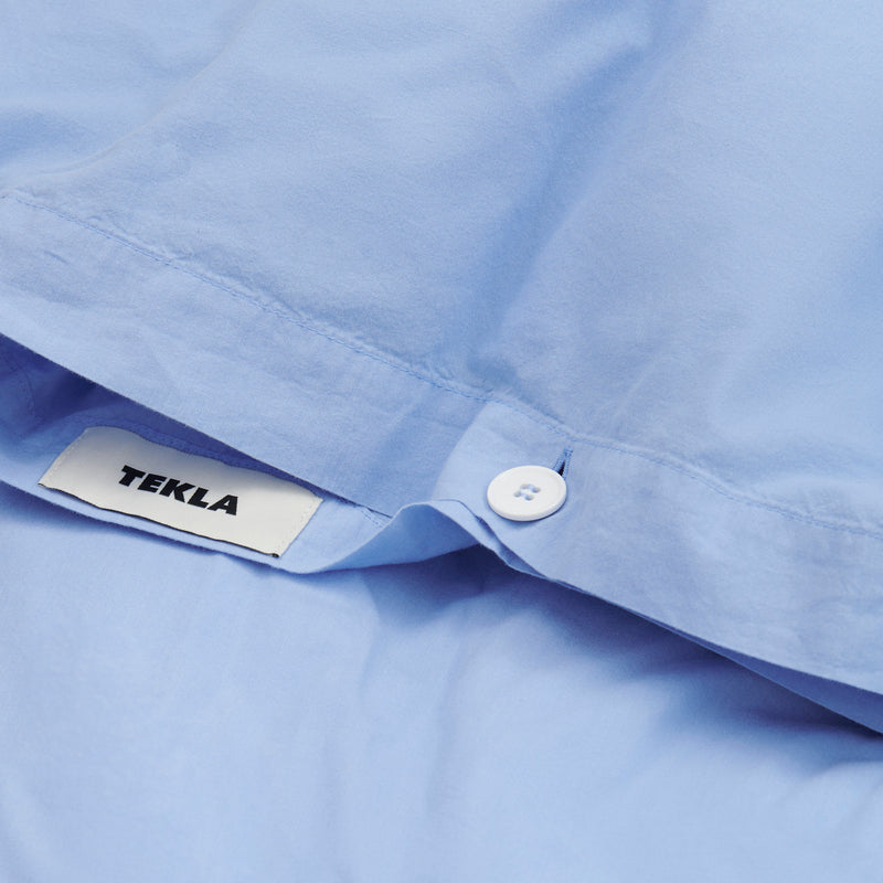 Percale Duvet Cover Island Blue Lifestyle