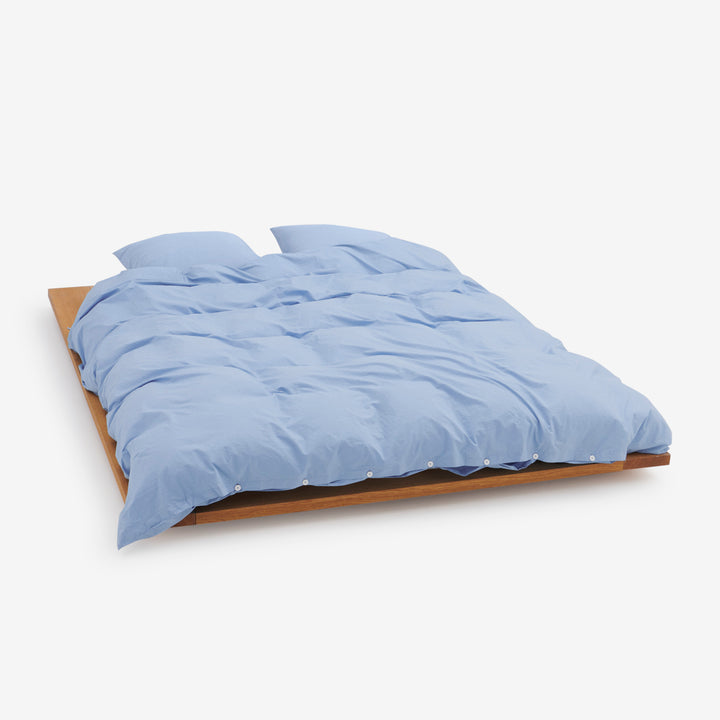 Percale Duvet Cover Island Blue Front