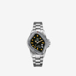 PEA001 Silver Precision Steel | Matte Silver Aluminum Bezel | Matte Black Dial 40mm