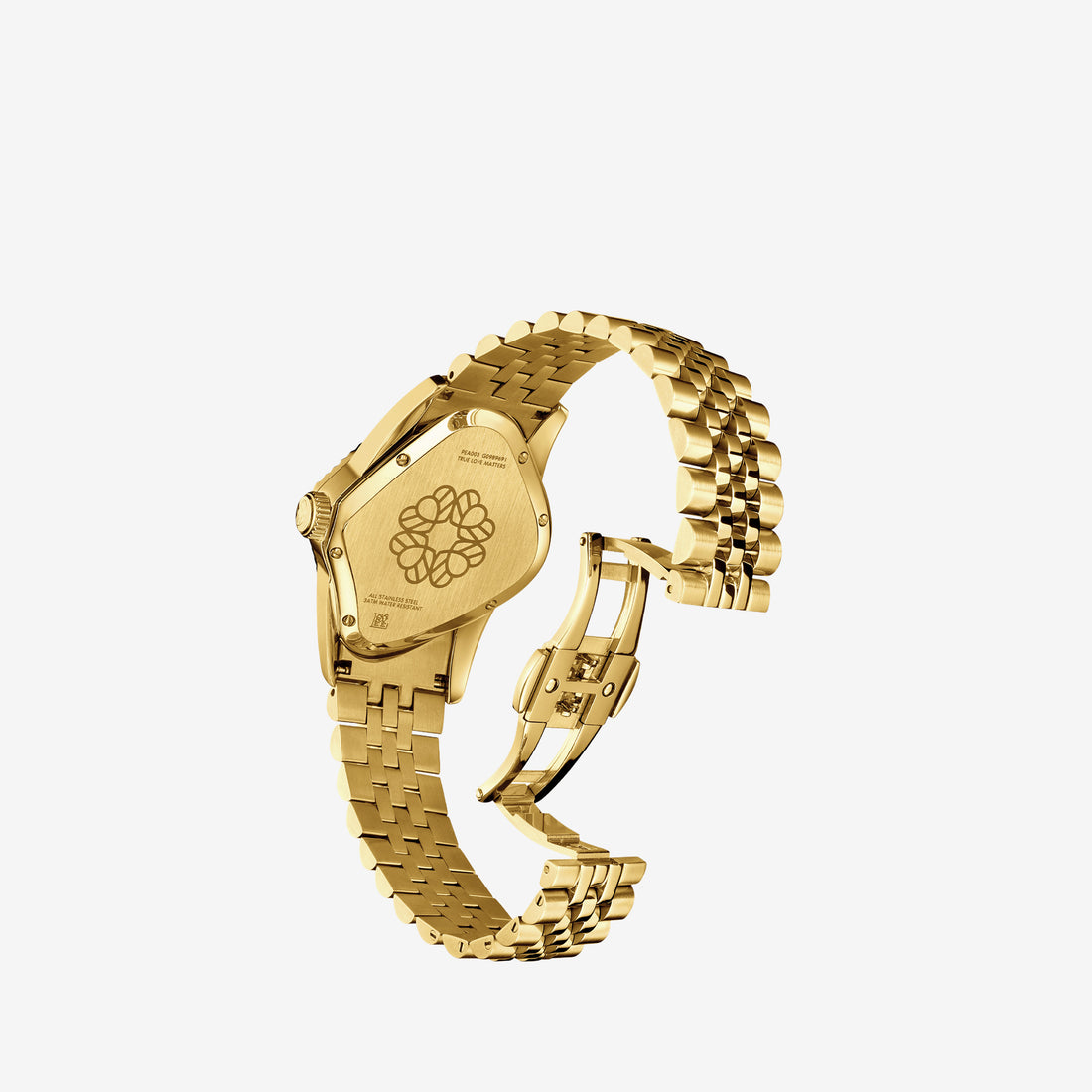 PEA003 Golden Precision Steel | Fluted Bezel | Malachite Dial 38mm Jewellery