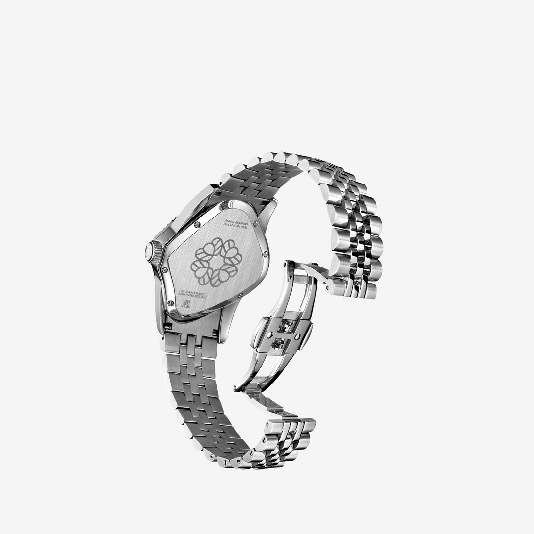 PEA003 Silver Precision Steel | Fluted Bezel | Black Dial 38mm Jewellery