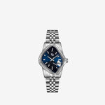 PEA003 Silver Precision Steel | Fluted Bezel | Dark Blue Dial 38mm