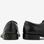 086 Derby Black Glazed Leather