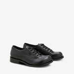 086 Derby Black Glazed Leather