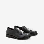 086 Derby Black Glazed Leather