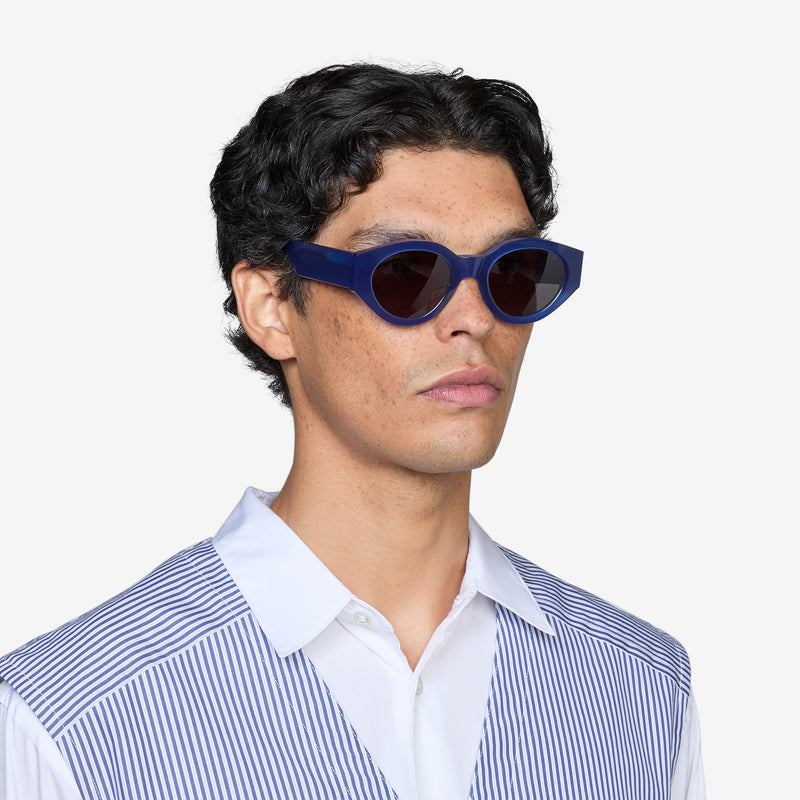Polly Blue | Grey Solid Lens Eyewear