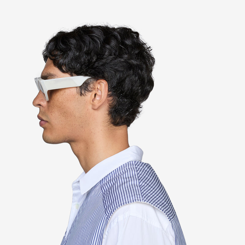 Polly Pearl | Grey Solid Lens Eyewear