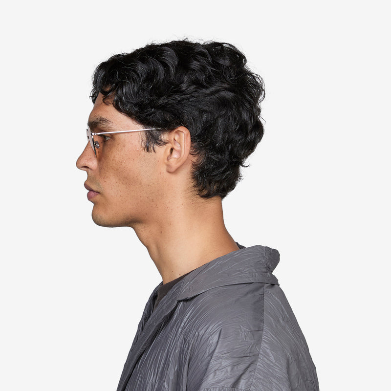 Otis Silver | Orange Solid Lens Eyewear